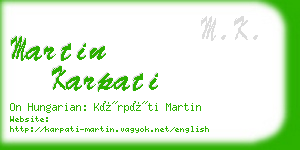 martin karpati business card